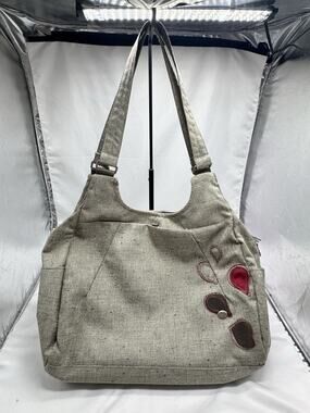 Haiku Tote Bag Purse Travel Embroidered Handbag Embroidered Gray Computer Bag